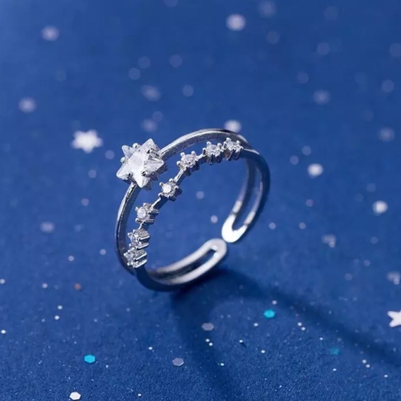 Jewelry - Sterling Twinkle Star Ring Adjustable